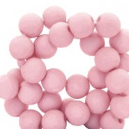 Acrylic beads 8mm round Matt Sorbet pink